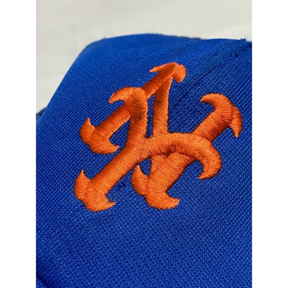 Vintage New York Mets Mesh Back Hat Blue Strapback Cap - Picture 2 of 8